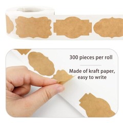 1200 Pcs Kraft Tags Name Labels Stickers for Canning Jars Gift Tags Cosmetics