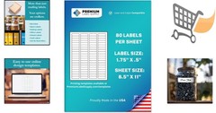 White Return Address Labels 1.75×0.5 Inch Laser Inkjet Compatible 2000 Sheets