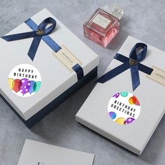500pcs Happy Birthday Stickers Greetings Round Seal Label for Party Gift Package