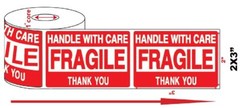 10 Rolls 5000 2 x 3 FRAGILE HANDLE WITH CARE Stickers Labels