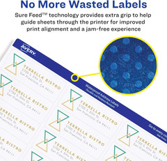 Waterproof Labels with Ultrahold Adhesive, 1-1/3″ X 4″, Case of 7,000 Labels for