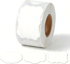 300 Pcs Kraft Labels Stickers, 1.2X2 Inch, 3 Decorative Designs