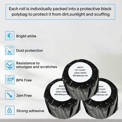 2Rolls 400 Price Tag Jewelry Labels Rat Tail 30373 for Dymo LabelWriter 400 Duo