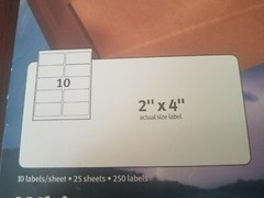 Avery WeatherProof Shipping Labels w/TrueBlock Laser White 5 1/2 x 8 1/2 100
