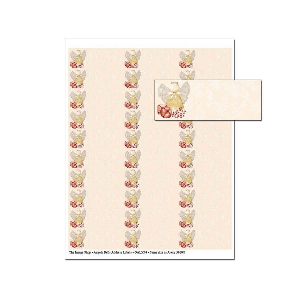 Angel Bells Holiday Blank Printable Address Labels – 150 Pack (OALX74)