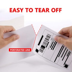 2000 Labels Fanfold 4×6 Direct Thermal Label Shipping Zebra ZP450 ZP505 1000
