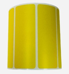 3.5″x1.25″ Direct Thermal Yellow Zebra Barcode Labels 1″ Core (2) RLS of 1000 EA