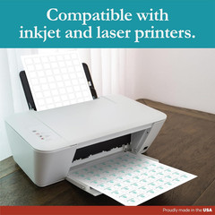 Premium Label Supply White Sticker Square Labels – 1″ x 1″ – Laser/Inkjet Compat