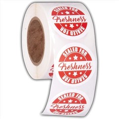 500 Tamper Evident ‘Sealed for Freshness’ Stickers – 2″ Food Delivery Labels