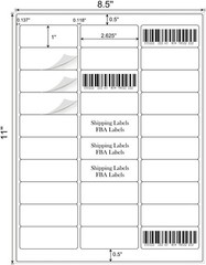 Durable 900 Blank Shipping Labels – 1″ x 2-5/8″ Waterproof & Scratch Resistant