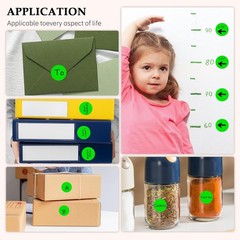 Pack of 1050 Fluorescent Green 3/4 Inch Circle Sticker Labels for Organization