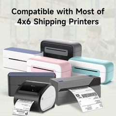 4×6 Thermal Shipping Labels – 500 Fan-Fold Direct Labels for Rollo, Zebra Printe