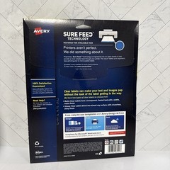 Avery 6521 Mailing Labels Address 1″x2-5/8″ 300/PK Glossy Clear New/Sealed