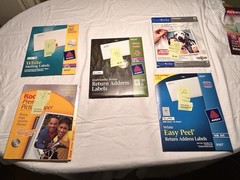 Lot of 4- office supplies – Return address labels matte and Premium photo paper