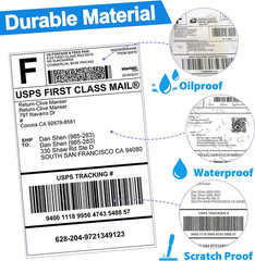 4X6 Thermal Labels Compatible with DYMO 4XL Labelwriter 1744907, 2 Rol