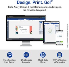 Avery Half-Sheet Printable Shipping Labels, 5.5″ x 8.5″ Customizable Stickers
