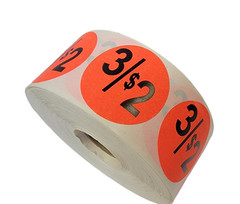 Reduced Discount Pricing Labels Red 1-1/2″ Sale Adhesive Stickers 1 RL of 1000