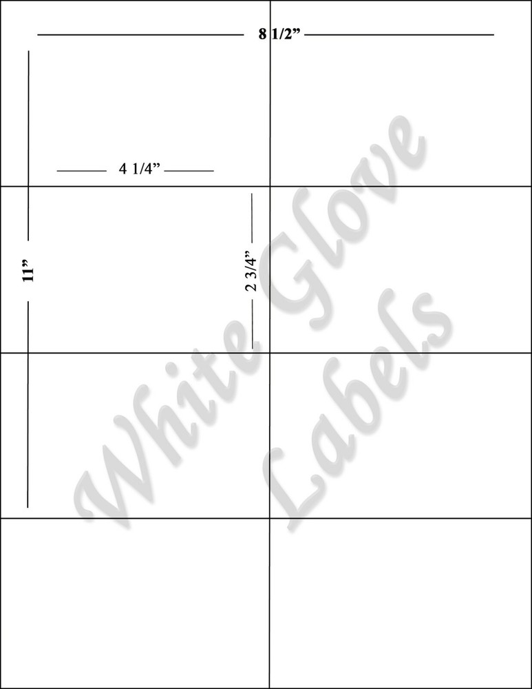 Shipping Labels 4 1/4″ x 2 3/4″ (8 Labels) per sheet