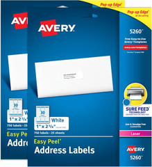 Easy Peel Printable Address Labels with Sure Feed, 1″ X 2-5/8″ Customizable S…