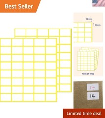 1000 Pack, 0.5″ x 0.75″ – White Labels Stickers for Writing, Price Stickers