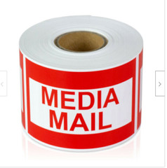 2×3-in Media Mail Labels Shipping Mailing Postage Adhesive Stickers 9 RLS 300 EA