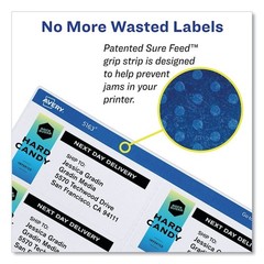 AVERY 05264 Shipping Labels w/TrueBlock, Laser Printers, 3.33 x 4, White, PK150