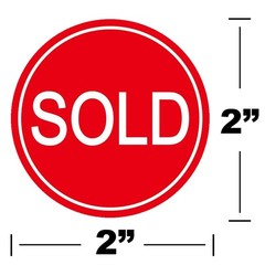 2 Inch Sold Stickers Fluorescent Red Sold Labels – Sold Point of Sale Pricing…
