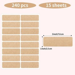 Removable Kraft Label Stickers- Writable Gift Tag Stickers Labels, Self-Adhes…