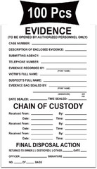 Adhesive Evidence Label – Stick on Evidence Stickers 4 X 6 Inches 100 Labels per