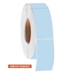 THERMAL TRANSFER LABELS, BLUE 290 – 2″w x 4″h, NON-PERF, 1500/RL, 6 RLS/CASE