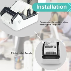 1 Roll Large Address Shipping Labels 4.07″x6.4″ DK-1247 For Brother QL-1110NWB