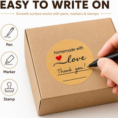 500 Kraft Canning Labels 2 Inch round Sticker Labels, Homemade with Love Labels,