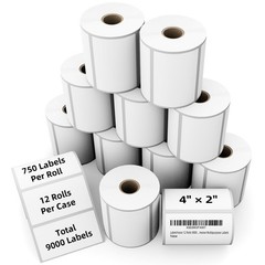 LabelChoice 3-Proof 2″x1″ Thermal Barcode Labels – 15600 Pcs