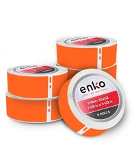 enKo [6 Rolls, 2100 Labels] Address, Shipping & Barcode Labels 30252 – Orange…