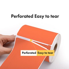 ZEBRA 2.25 x 1.25 ORANGE Color Direct Thermal Labels ONE (1) Roll LP2824 ZP450