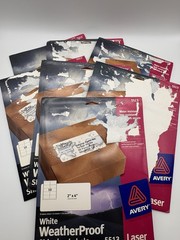 Avery Waterproof Labels 2×4 Laser Lot 7 Pkg 1750 Labels New Package Damaged