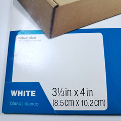 *24 Sheets* 3 1/3″ x 4″ White Shipping Labels for Inkjet/Laser Office Depot