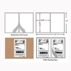 300 Half Sheet 8.5×5.5 Shipping Labels Self Adhesive 2 per Sheet for Laser Ink