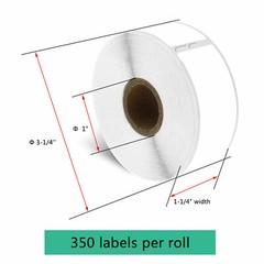 100Rolls of 350 Address Label 1-1/8″ x 3-1/2″ for Dymo 30252 LabelWriter 400 Duo