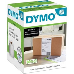 4 ROLLS DYMO Authentic LW Extra-Large Shipping Labels for LabelWriter 5XL