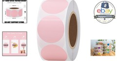 1.5 inch Circle Thermal Stickers Shipping Labels 1000 pcs Pink