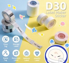 D30 Label, 3 Roll D30 Transparent Label,0.55″ x 1.18″ Adhesive Clear Thermal …