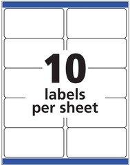 Avery 18163 Shipping Labels – 2″ x 4″ White Paper,TrueBlock®,Laser/Inkjet,100 Ct