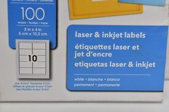 Avery Pres-A-Ply 30603 Laser & Inkjet Labels 2″ x 4″ White 1000 Pack Permanent