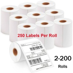 2-200 Rolls 4″x6″ Direct Thermal Shipping Labels 250 for Zebra & Rollo Printers