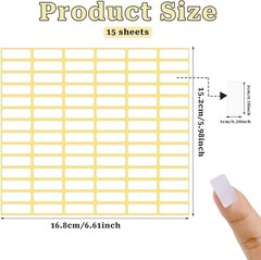 1680 Pcs Matte White Labels Blank Stickers Small Sticky Labels Removable Price