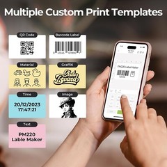 Thermal Labels for Nelko PM220 Label Maker, 2 inch (50mm) Round Thermal Label…