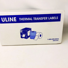 1 case of 4,000 ULine 4″x6″ White High Quality Thermal Transfer Labels NEW