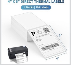 3 Packs Of 500 4×6 thermal labels, Shipping Labels