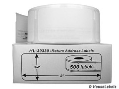 DYMO 30330 Direct Thermal Return Address Labels (3/4″ x 2″) – (16) Rolls of 500